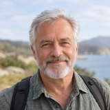 AI-generated sample traveler portrait